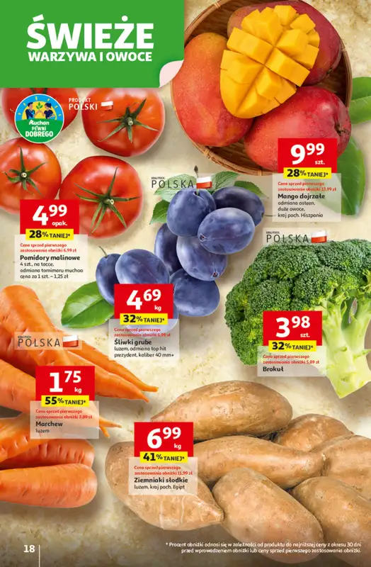 Auchan - gazetka promocyjna Gazetka Pewność niskich cen Hipermarket Auchan  do środy 01.10 - strona 18