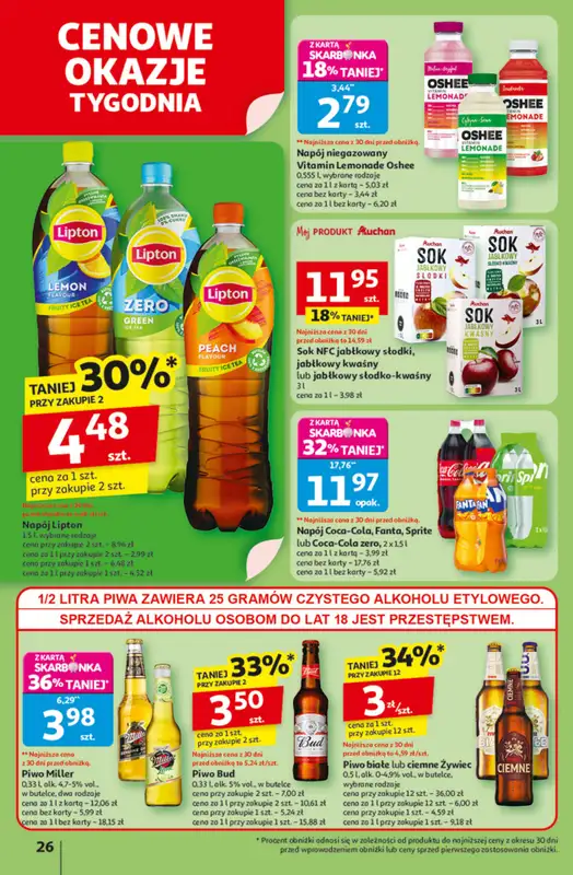 Auchan - gazetka promocyjna Gazetka Pewność niskich cen Hipermarket Auchan  do środy 01.10 - strona 26