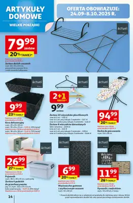 Auchan - gazetka promocyjna Gazetka Pewność niskich cen Hipermarket Auchan  do środy 01.10 - strona 14