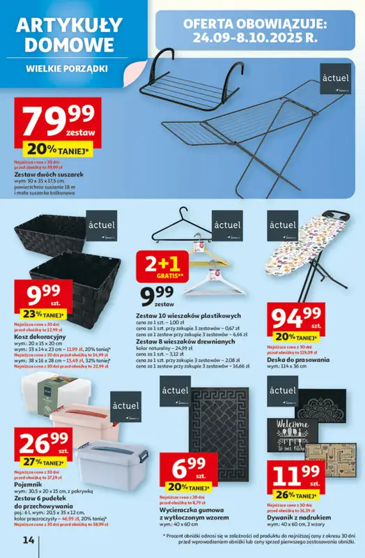 Auchan - gazetka promocyjna Gazetka Pewność niskich cen Hipermarket Auchan  do środy 01.10 - strona 14