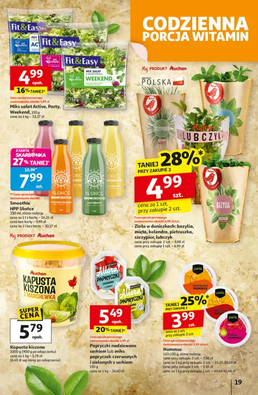 Auchan - gazetka promocyjna Gazetka Pewność niskich cen Hipermarket Auchan  do środy 01.10 - strona 19
