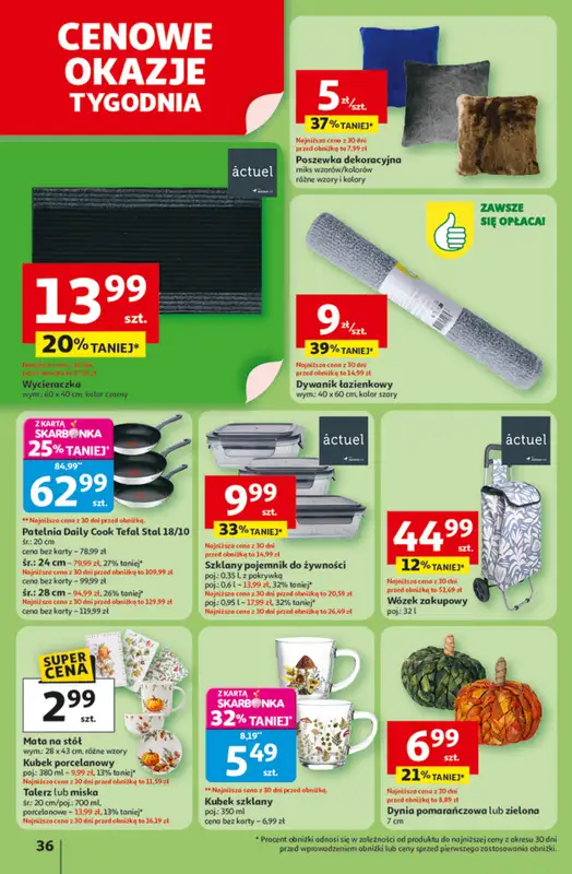 Auchan - gazetka promocyjna Gazetka Pewność niskich cen Hipermarket Auchan  do środy 01.10 - strona 36