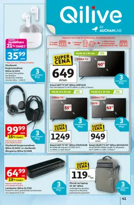 Auchan - gazetka promocyjna Gazetka Pewność niskich cen Hipermarket Auchan  do środy 01.10 - strona 41