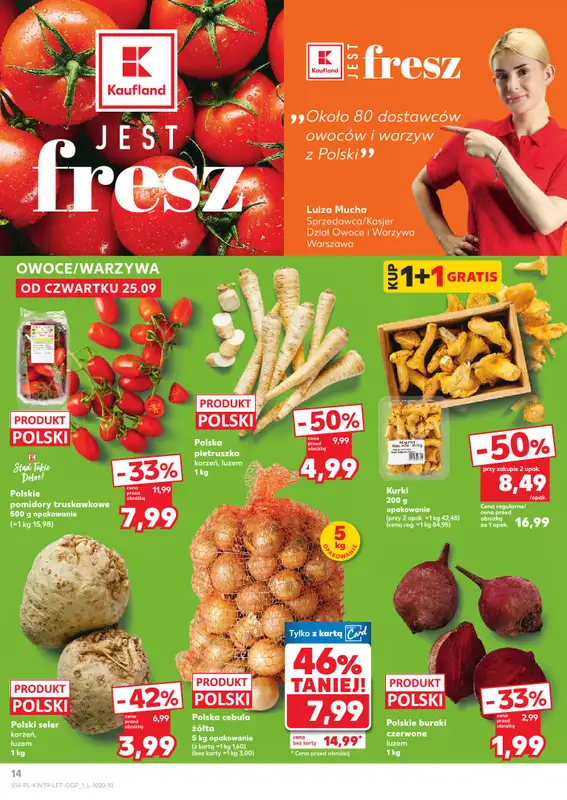 Kaufland - gazetka promocyjna Oferta Kaufland od czwartku 25.09 do środy 01.10 - strona 14