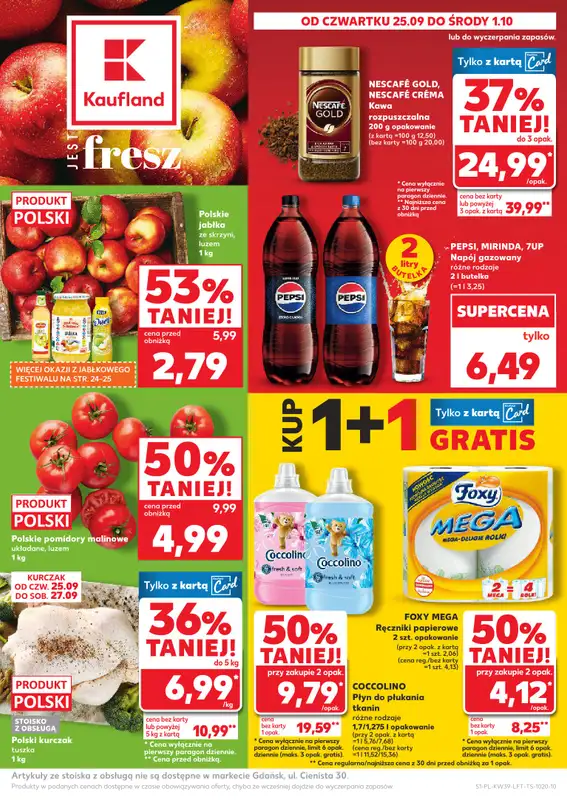 Kaufland - gazetka promocyjna Oferta Kaufland od czwartku 25.09 do środy 01.10