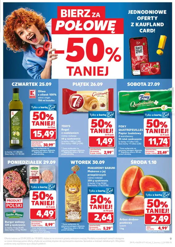 Kaufland - gazetka promocyjna Oferta Kaufland od czwartku 25.09 do środy 01.10 - strona 9