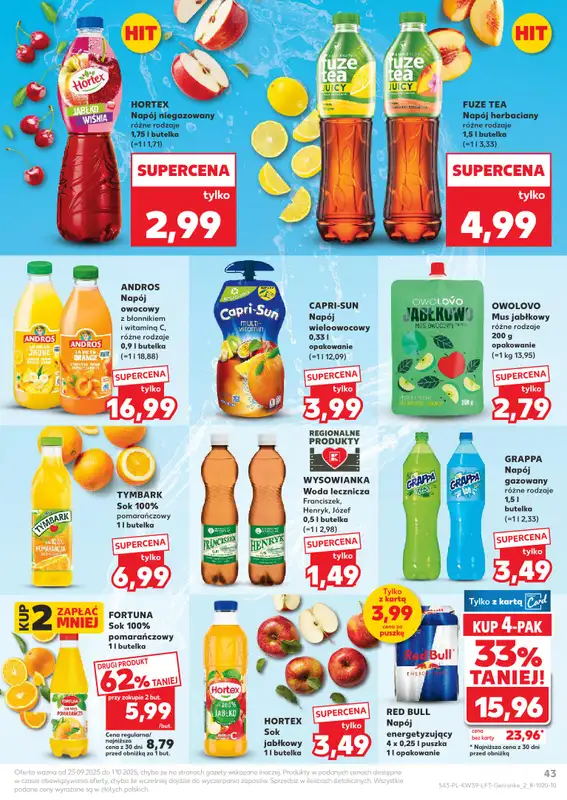 Kaufland - gazetka promocyjna Oferta Kaufland od czwartku 25.09 do środy 01.10 - strona 43