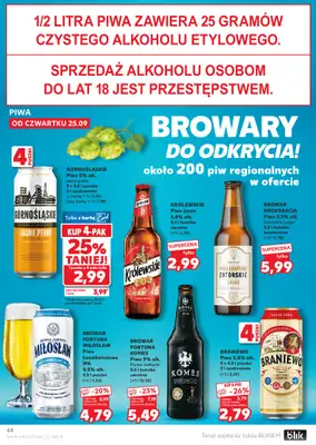 Kaufland - gazetka promocyjna Oferta Kaufland od czwartku 25.09 do środy 01.10 - strona 44