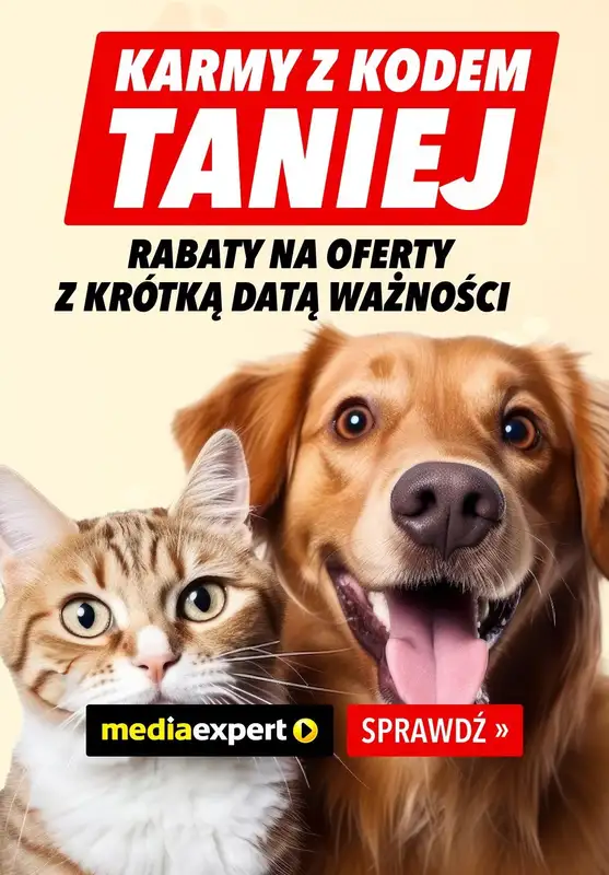 Media Expert - gazetka promocyjna Media Expert – wyjątkowe promocje na produkty dla zwierząt od wtorku 23.09 do wtorku 30.09
