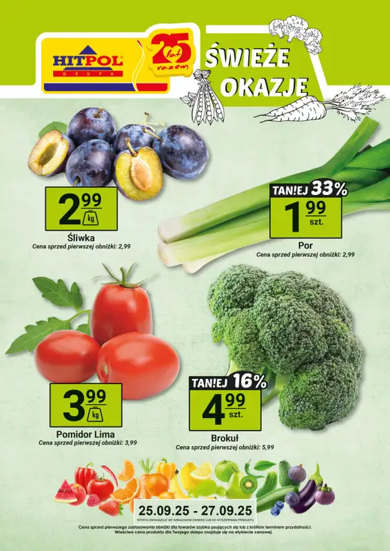 Hitpol - gazetka promocyjna Dary natury! od czwartku 25.09 do soboty 27.09