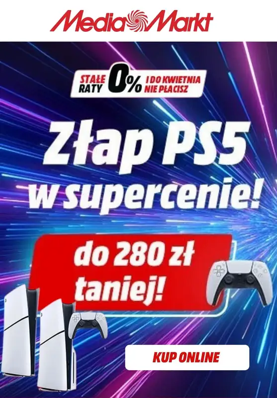 Media Markt - gazetka promocyjna Konsole PS5 do 280 zł taniej od wtorku 23.09 do poniedziałku 29.09