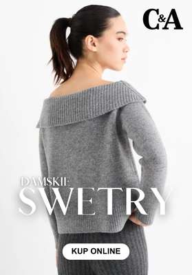 C&A - gazetka promocyjna SWETRY damskie od wtorku 23.09 