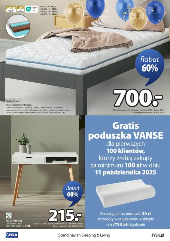 Jysk - gazetka promocyjna KRAKÓW: Wielkie Otwarcie JYSK! Już 11.10!   - strona 2