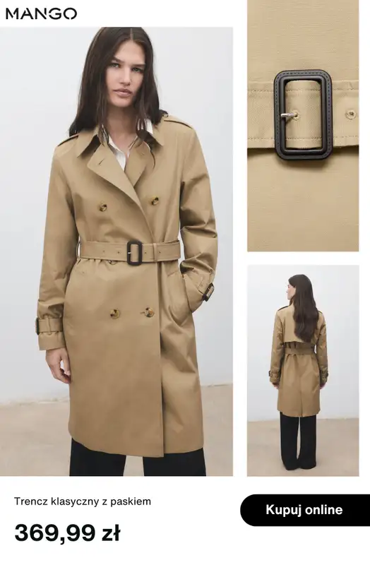 Mango - gazetka promocyjna Trencze i parki damskie od wtorku 23.09  - strona 5