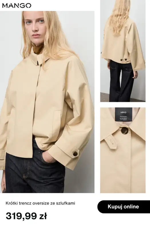 Mango - gazetka promocyjna Trencze i parki damskie od wtorku 23.09  - strona 8