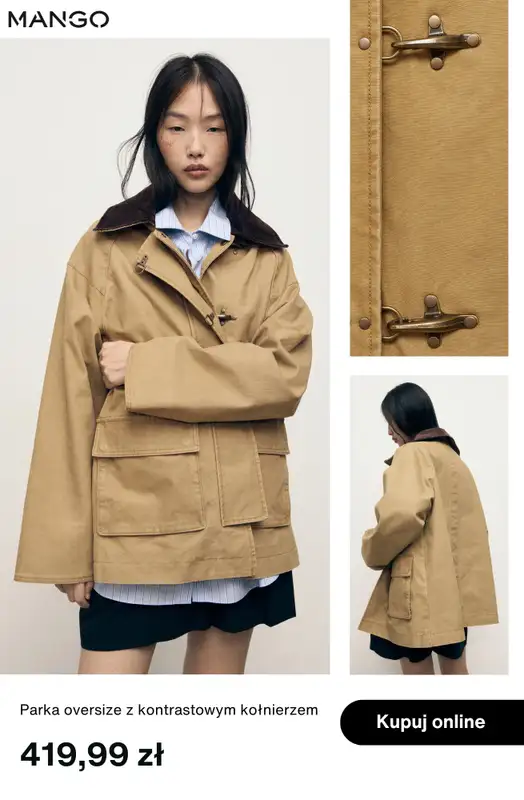 Mango - gazetka promocyjna Trencze i parki damskie od wtorku 23.09  - strona 9