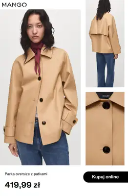 Mango - gazetka promocyjna Trencze i parki damskie od wtorku 23.09  - strona 6