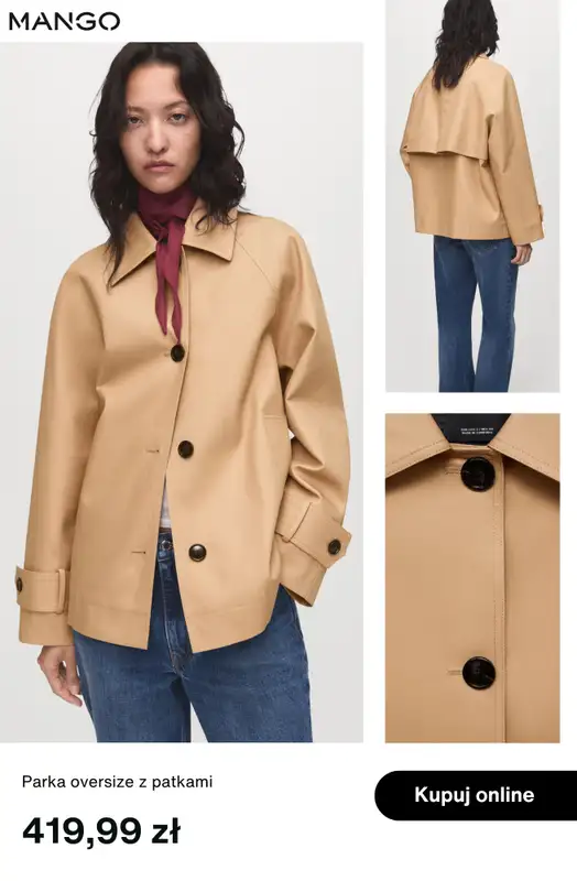 Mango - gazetka promocyjna Trencze i parki damskie od wtorku 23.09  - strona 6