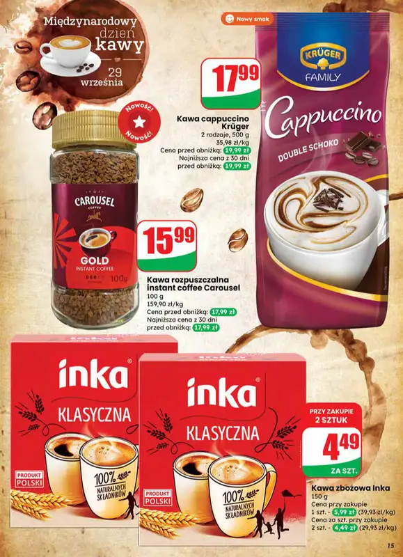 Dino - gazetka promocyjna Gazetka od środy 24.09 do wtorku 30.09 - strona 15