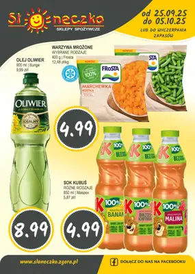 Słoneczko - gazetka promocyjna Gazetka od czwartku 25.09 do niedzieli 05.10