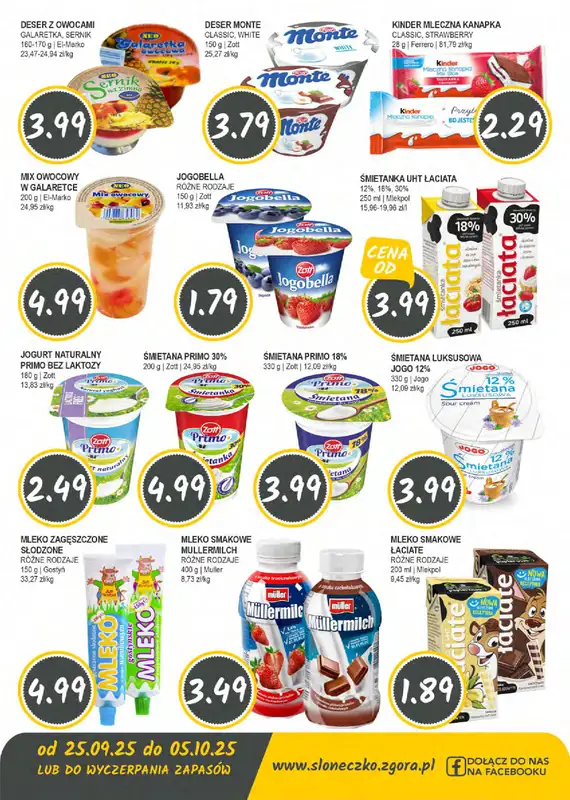 Słoneczko - gazetka promocyjna Gazetka od czwartku 25.09 do niedzieli 05.10 - strona 3