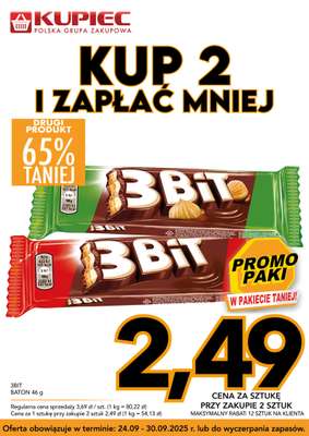 Kupiec - gazetka promocyjna Promopaki od środy 24.09 do wtorku 30.09