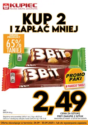 Kupiec - gazetka promocyjna Promopaki od środy 24.09 do wtorku 30.09