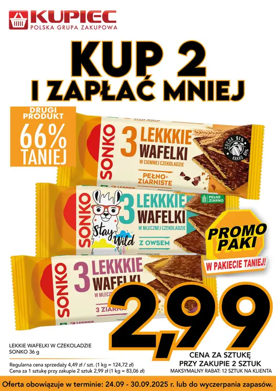 Kupiec - gazetka promocyjna Promopaki od środy 24.09 do wtorku 30.09 - strona 12