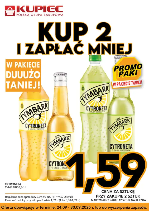 Kupiec - gazetka promocyjna Promopaki od środy 24.09 do wtorku 30.09 - strona 14