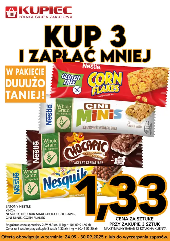 Kupiec - gazetka promocyjna Promopaki od środy 24.09 do wtorku 30.09 - strona 10