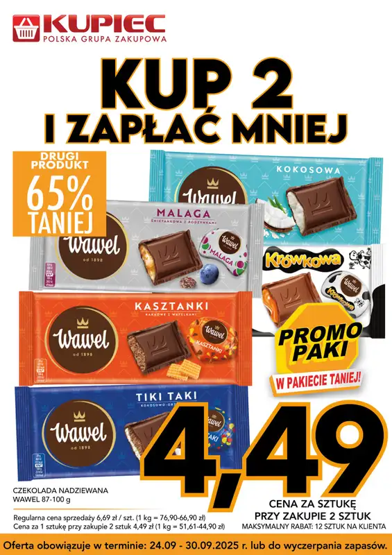 Kupiec - gazetka promocyjna Promopaki od środy 24.09 do wtorku 30.09 - strona 15