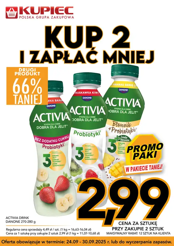 Kupiec - gazetka promocyjna Promopaki od środy 24.09 do wtorku 30.09 - strona 4