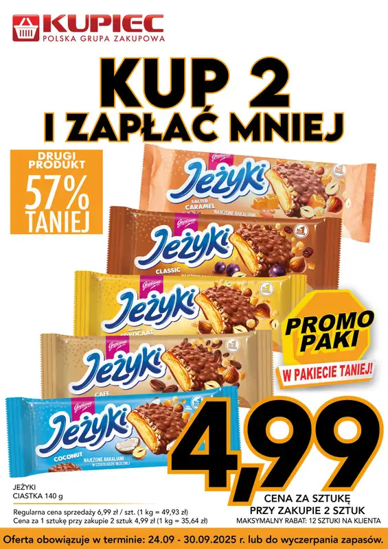 Kupiec - gazetka promocyjna Promopaki od środy 24.09 do wtorku 30.09 - strona 8