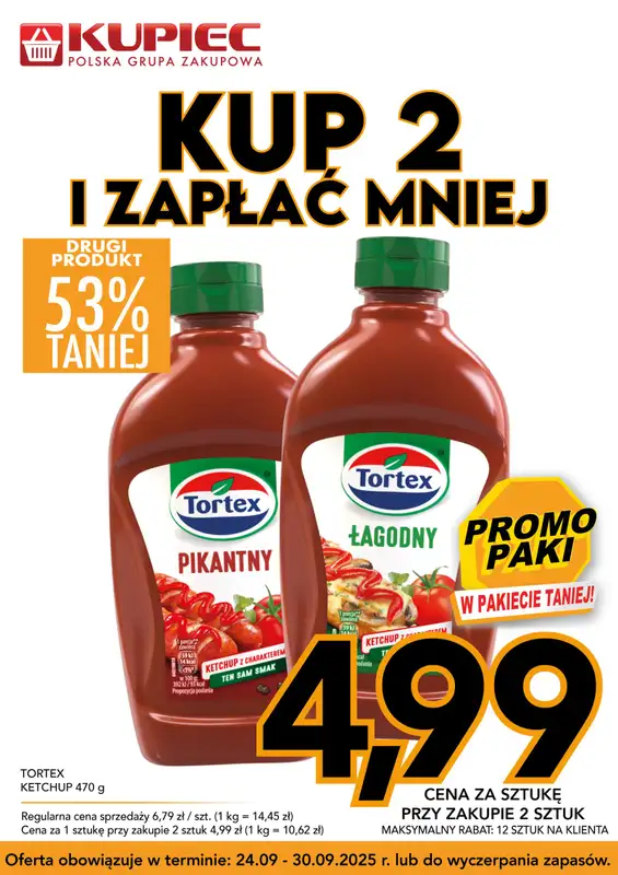 Kupiec - gazetka promocyjna Promopaki od środy 24.09 do wtorku 30.09 - strona 13