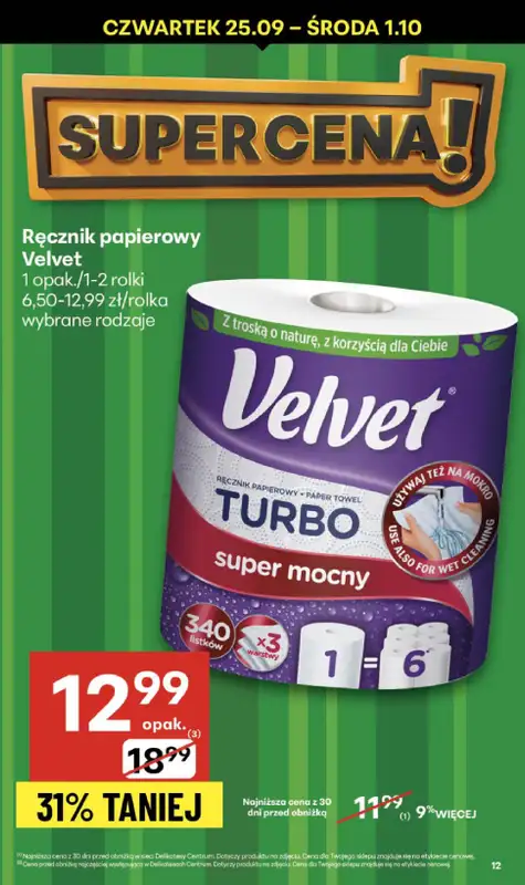 Delikatesy Centrum - gazetka promocyjna Gazetka  do środy 01.10 - strona 12