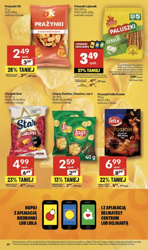 Delikatesy Centrum - gazetka promocyjna Gazetka  do środy 01.10 - strona 37