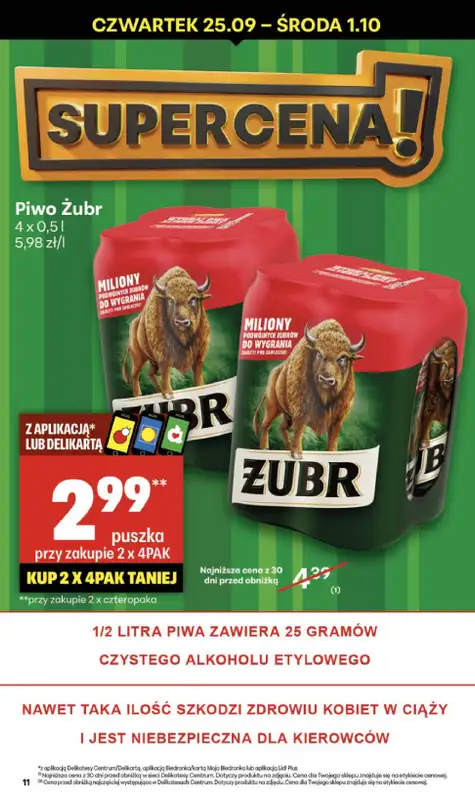 Delikatesy Centrum - gazetka promocyjna Gazetka  do środy 01.10 - strona 11