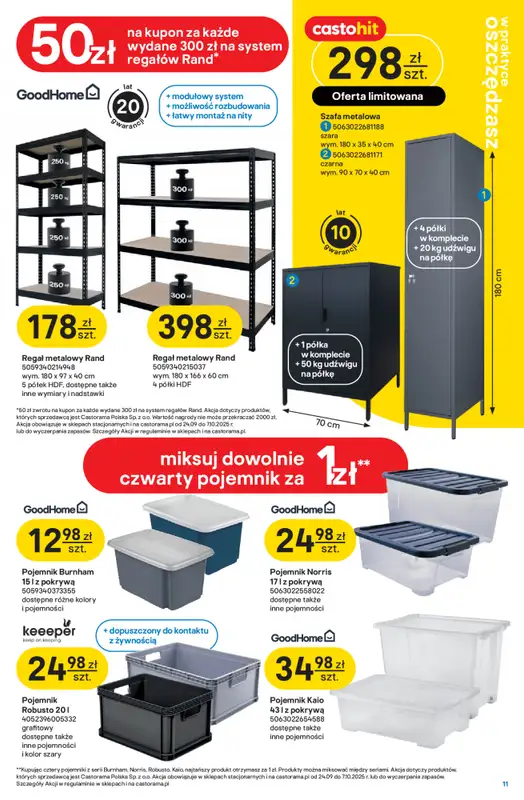 Castorama - gazetka promocyjna Gazetka od środy 24.09 do wtorku 07.10 - strona 11