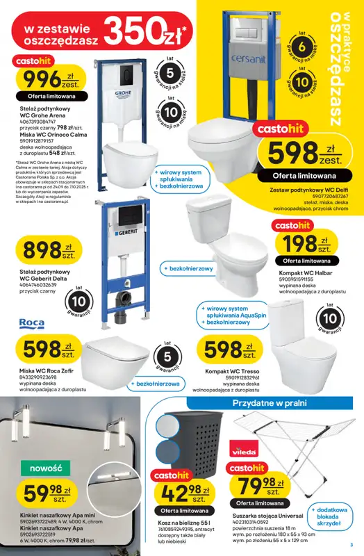 Castorama - gazetka promocyjna Gazetka od środy 24.09 do wtorku 07.10 - strona 3