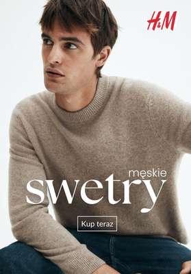 H&M - gazetka promocyjna Męskie swetry od środy 24.09 