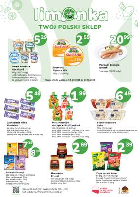 Limonka - gazetka promocyjna Plakaty promocyjne od czwartku 25.09 do niedzieli 05.10