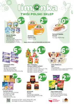 Limonka - gazetka promocyjna Plakaty promocyjne od czwartku 25.09 do niedzieli 05.10