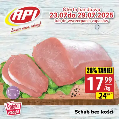 API Market - gazetka promocyjna Plakat promocyjny od środy 24.09 do poniedziałku 29.09