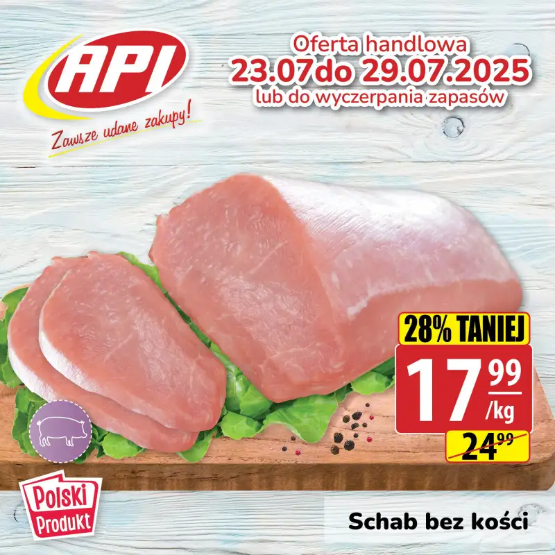 API Market - gazetka promocyjna Plakat promocyjny od środy 24.09 do poniedziałku 29.09
