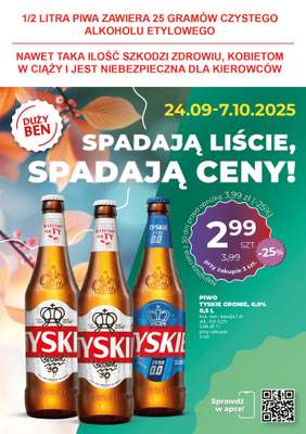 Duży Ben - gazetka promocyjna Gazetka piwna od środy 24.09 do wtorku 07.10