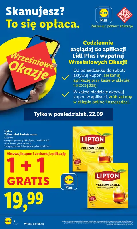 Lidl - gazetka promocyjna Oferta od poniedziałku od poniedziałku 22.09 do środy 24.09 - strona 2