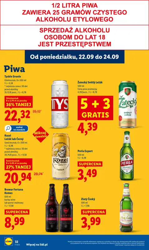 Lidl - gazetka promocyjna Oferta od poniedziałku od poniedziałku 22.09 do środy 24.09 - strona 38