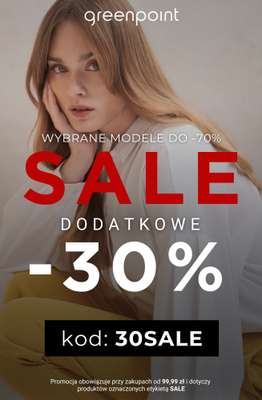 Greenpoint - gazetka promocyjna Dodatkowe -30% na SALE z kodem! od środy 24.09 
