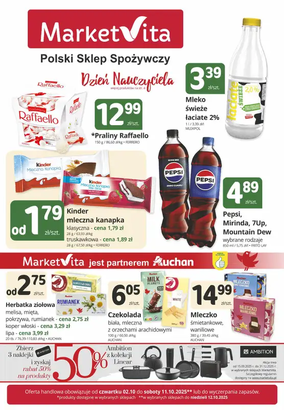 Marketvita - gazetka promocyjna Gazetka od czwartku 02.10 do soboty 11.10