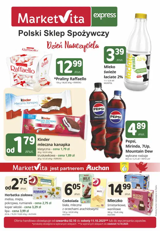 Marketvita - gazetka promocyjna Gazetka Express od czwartku 02.10 do soboty 11.10